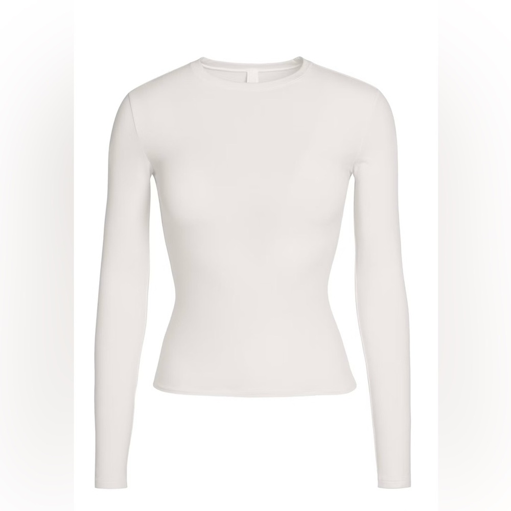 SKIMS Cotton Jersey Long Sleeve T-Shirt - Picture 4 of 5